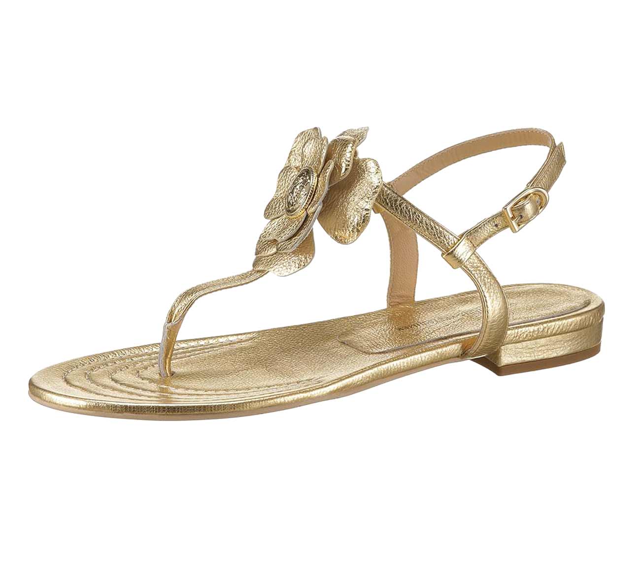 Leder-Dianette, goldfarben von Guido Maria Kretschmer Grösse 37 Leder-Dianette, goldfarben von Guido Maria Kretschmer Grösse 37