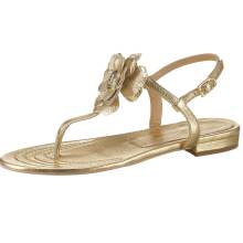 Leder-Dianette, goldfarben von Guido Maria Kretschmer Grösse 37 Leder-Dianette, goldfarben von Guido Maria Kretschmer Grösse 37