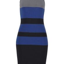 Kleid Strick Pulloverkleid schwarz-blau Kleid Strick Pulloverkleid schwarz-blau