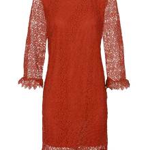 ASHLEY BROOKE Damen Spitzenkleid Häkelspitzenkleid mit Rüschen Ziegelrot ASHLEY BROOKE Damen Spitzenkleid Häkelspitzenkleid mit Rüschen Ziegelrot