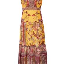 Damen Maxikleid, ocker-grapefruit Damen Maxikleid, ocker-grapefruit