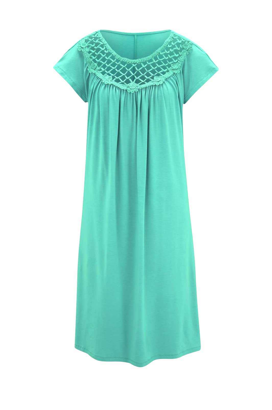 HEINE Jerseykleid m. Spitze, jade HEINE Jerseykleid m. Spitze, jade