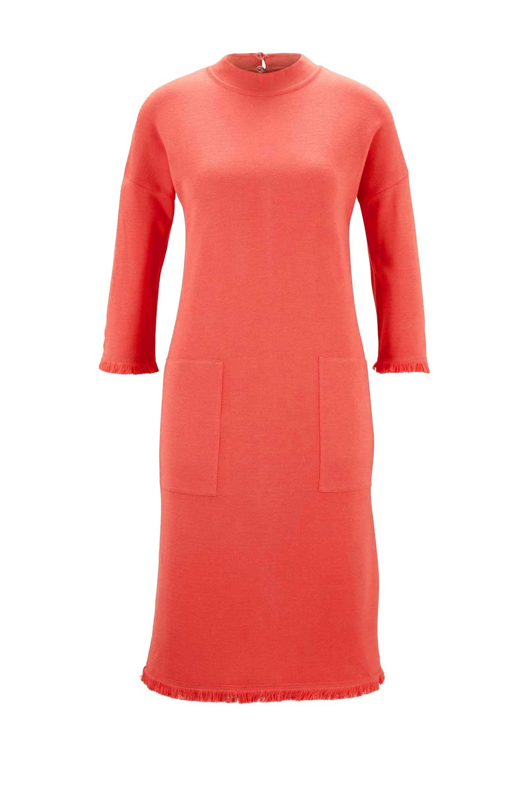 Kleid Strick Pulloverkleid koralle Kleid Strick Pulloverkleid koralle