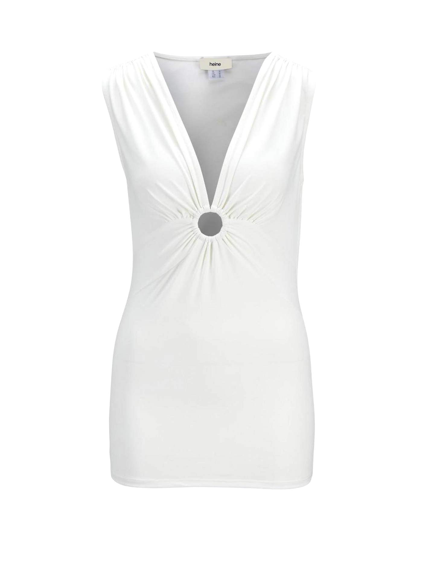 Damen Top Shirt Shirttop offwhite ärmellos von Heine Damen Top Shirt Shirttop offwhite ärmellos von Heine