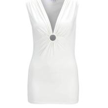 Damen Top Shirt Shirttop offwhite ärmellos von Heine Damen Top Shirt Shirttop offwhite ärmellos von Heine