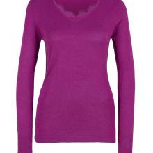 Feinstrick Pullover in fuchsia Feinstrick Pullover in fuchsia