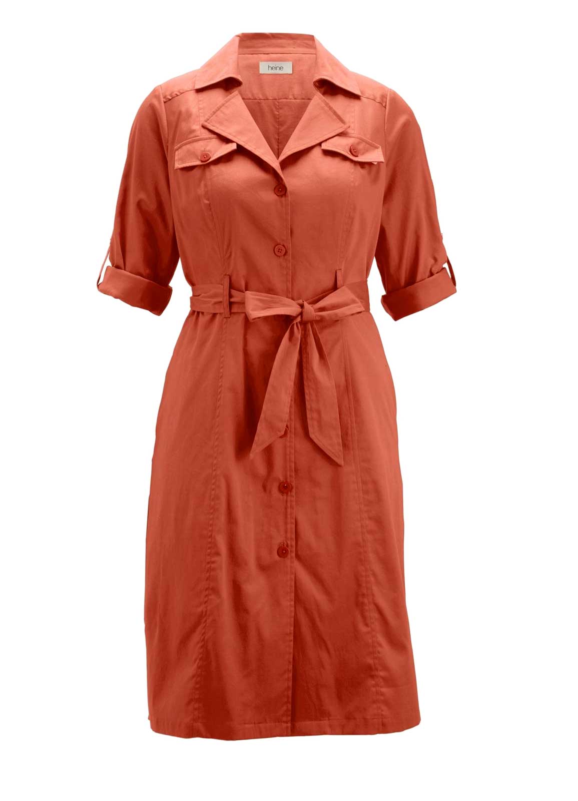 HEINE Damen Hemdblusenkleid Rost HEINE Damen Hemdblusenkleid Rost