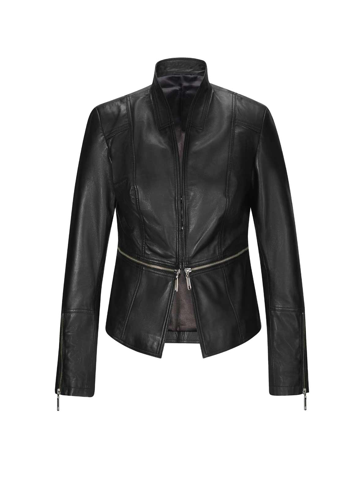 Damen Nappalederjacke, schwarz Damen Nappalederjacke, schwarz