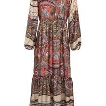 HEINE Damen Satin Maxikleid Bunt HEINE Damen Satin Maxikleid Bunt