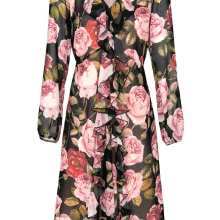 Chiffonkleid mit Blumen, bunt Chiffonkleid mit Blumen, bunt