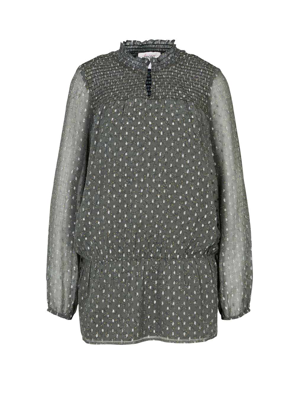 Damen Bluse Tunika 40 Oberteil grün Silber Sommer Langarm 40 Damen Bluse Tunika 40 Oberteil grün Silber Sommer Langarm 40