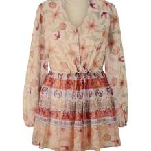 Damen Chiffontunika, mandarin Damen Chiffontunika, mandarin