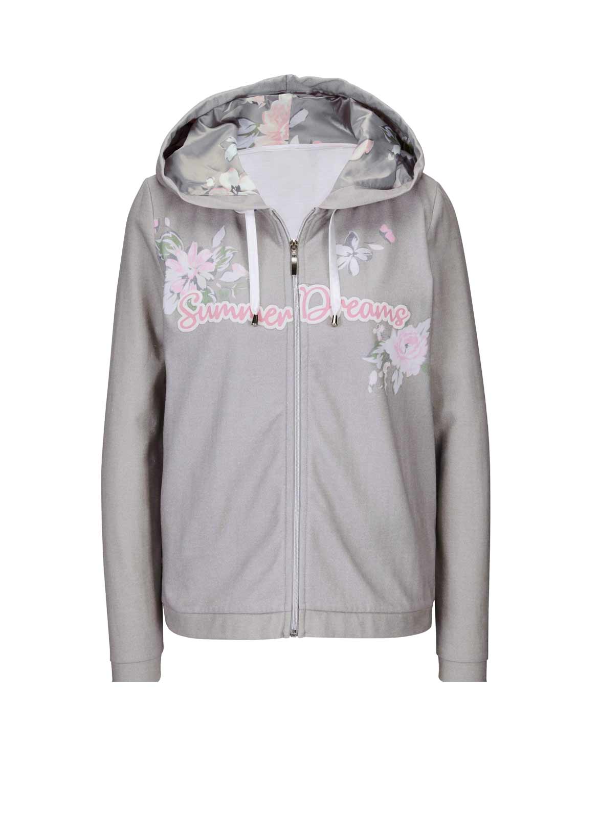 Pullover helltaupe gemustert langarm Sweat Shirt Rundhals Pullover helltaupe gemustert langarm Sweat Shirt Rundhals