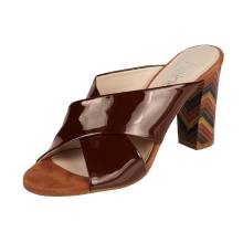 Pantolette 35 Sandalette hoch echtes Leder Sandalen Braun Sommerschuhe  Heine Pantolette 35 Sandalette hoch echtes Leder Sandalen Braun Sommerschuhe  Heine