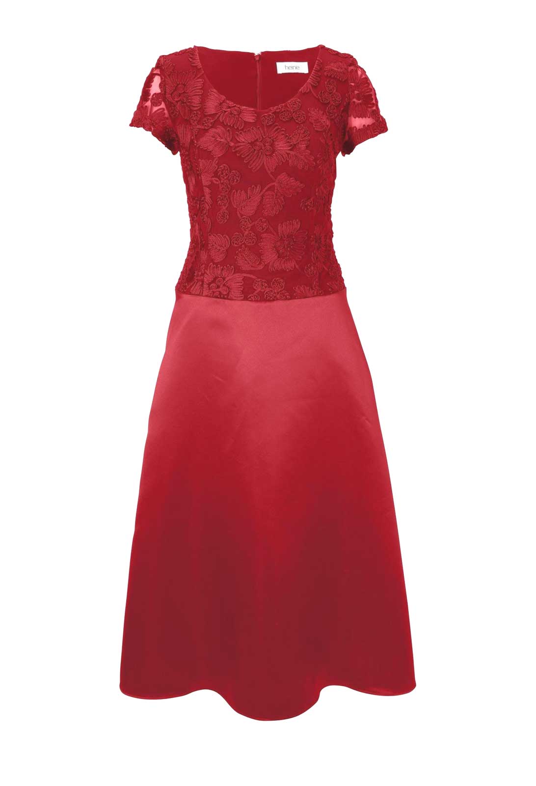 Cocktailkleid 40 Abendkleid Midikleid Ballkleid  mit Spitze rot  von Heine Cocktailkleid 40 Abendkleid Midikleid Ballkleid  mit Spitze rot  von Heine