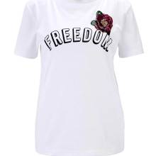 T Shirt Damen 42 weiß Frühling Sommer Damenshirt Shirts Pailletten T Shirt Damen 42 weiß Frühling Sommer Damenshirt Shirts Pailletten
