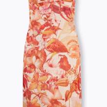 Damen Kleid Etuikleid Freizeit 46  Druckkleid ärmellos papaya-ecru Damen Kleid Etuikleid Freizeit 46  Druckkleid ärmellos papaya-ecru