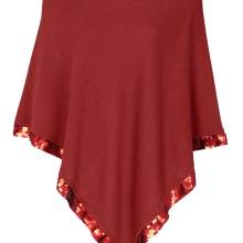 Poncho Damen Winter Cape elegant Strick kastanie Ashley Brooke Poncho Damen Winter Cape elegant Strick kastanie Ashley Brooke