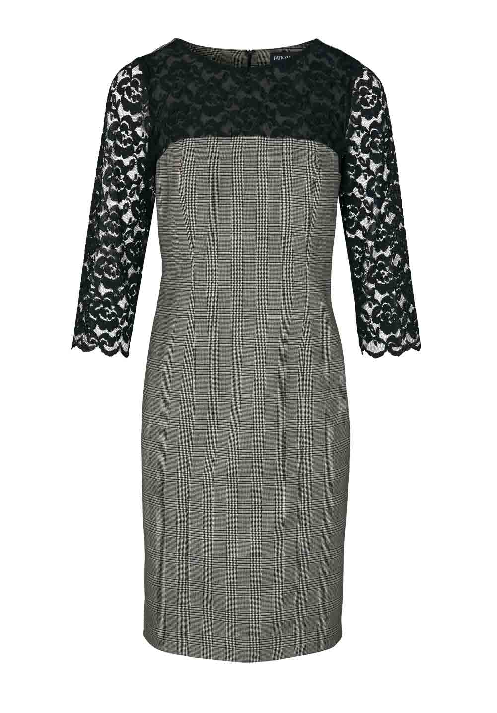Patrizia Dini Etuikleid mit Spitze schwarz-offwhite Patrizia Dini Etuikleid mit Spitze schwarz-offwhite
