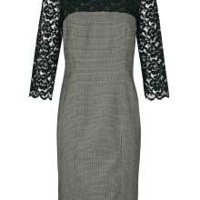 Patrizia Dini Etuikleid mit Spitze schwarz-offwhite Patrizia Dini Etuikleid mit Spitze schwarz-offwhite