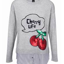 Strickpullover Damen Strick Freizeit grau-melange Herbst Winter Langarm Pullover Strickpullover Damen Strick Freizeit grau-melange Herbst Winter Langarm Pullover