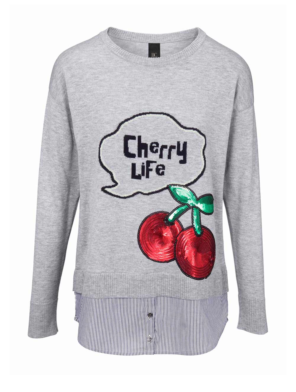 Strickpullover Damen Strick Freizeit grau-melange Herbst Winter Langarm Pullover Strickpullover Damen Strick Freizeit grau-melange Herbst Winter Langarm Pullover