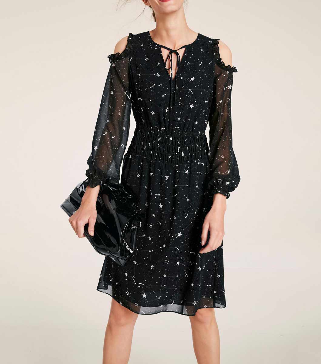 HEINE Damen Designer-Kleid m. Cut-Outs Schwarz-Ecru HEINE Damen Designer-Kleid m. Cut-Outs Schwarz-Ecru