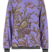 HEINE Damen Bluse 42 Lila gemustert langarm elegant Tunika Oberteil HEINE Damen Bluse 42 Lila gemustert langarm elegant Tunika Oberteil