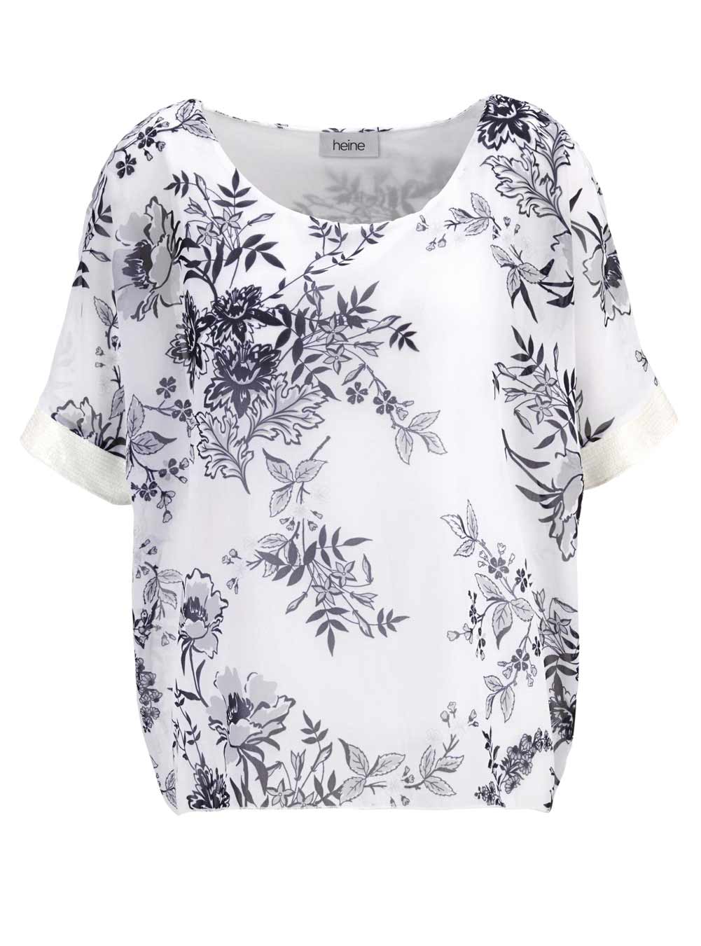 Druckbluse mit Pailletten, bunt von HEINE Druckbluse mit Pailletten, bunt von HEINE