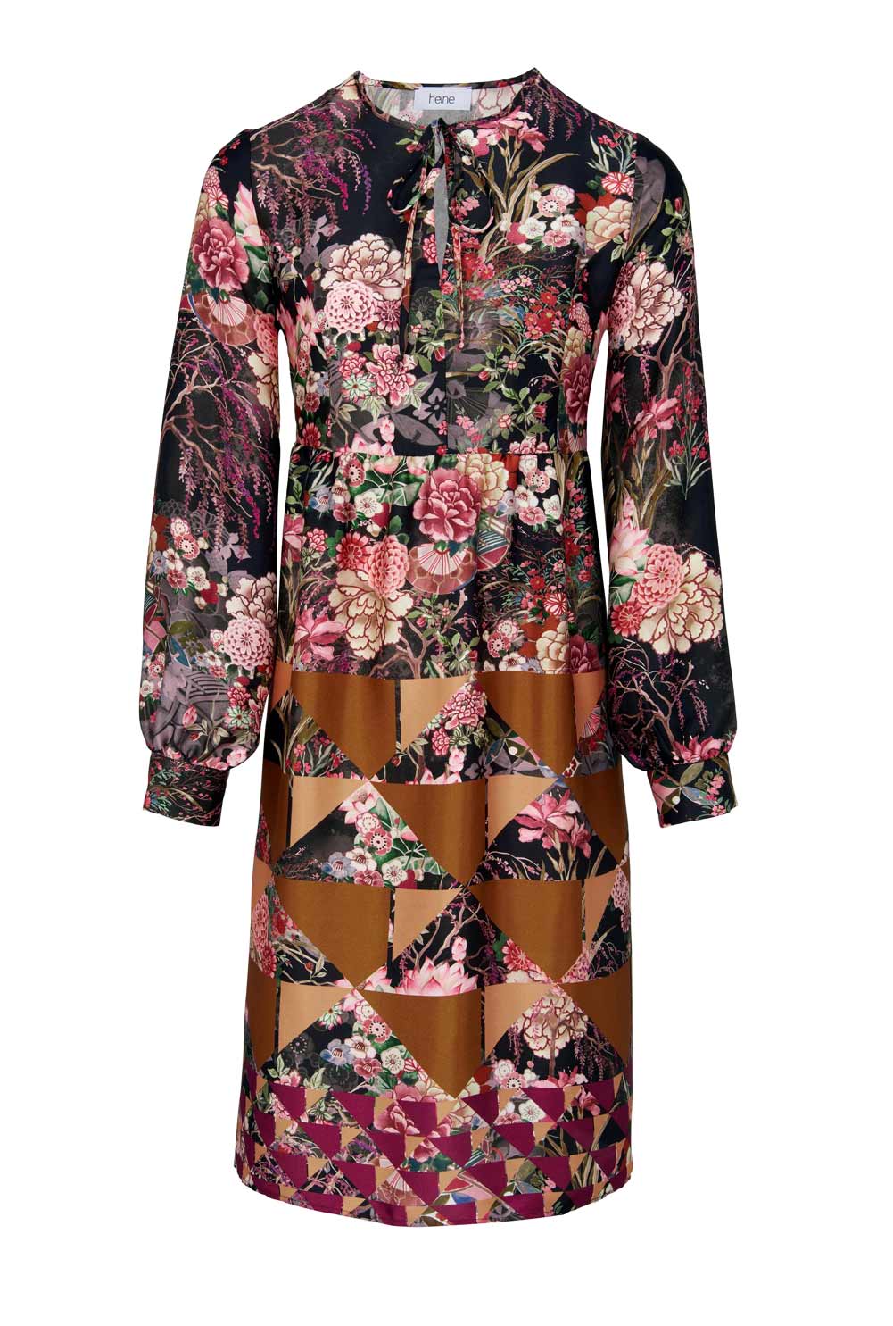 HEINE Damen Kleid gemustert glänzend bunt HEINE Damen Kleid gemustert glänzend bunt