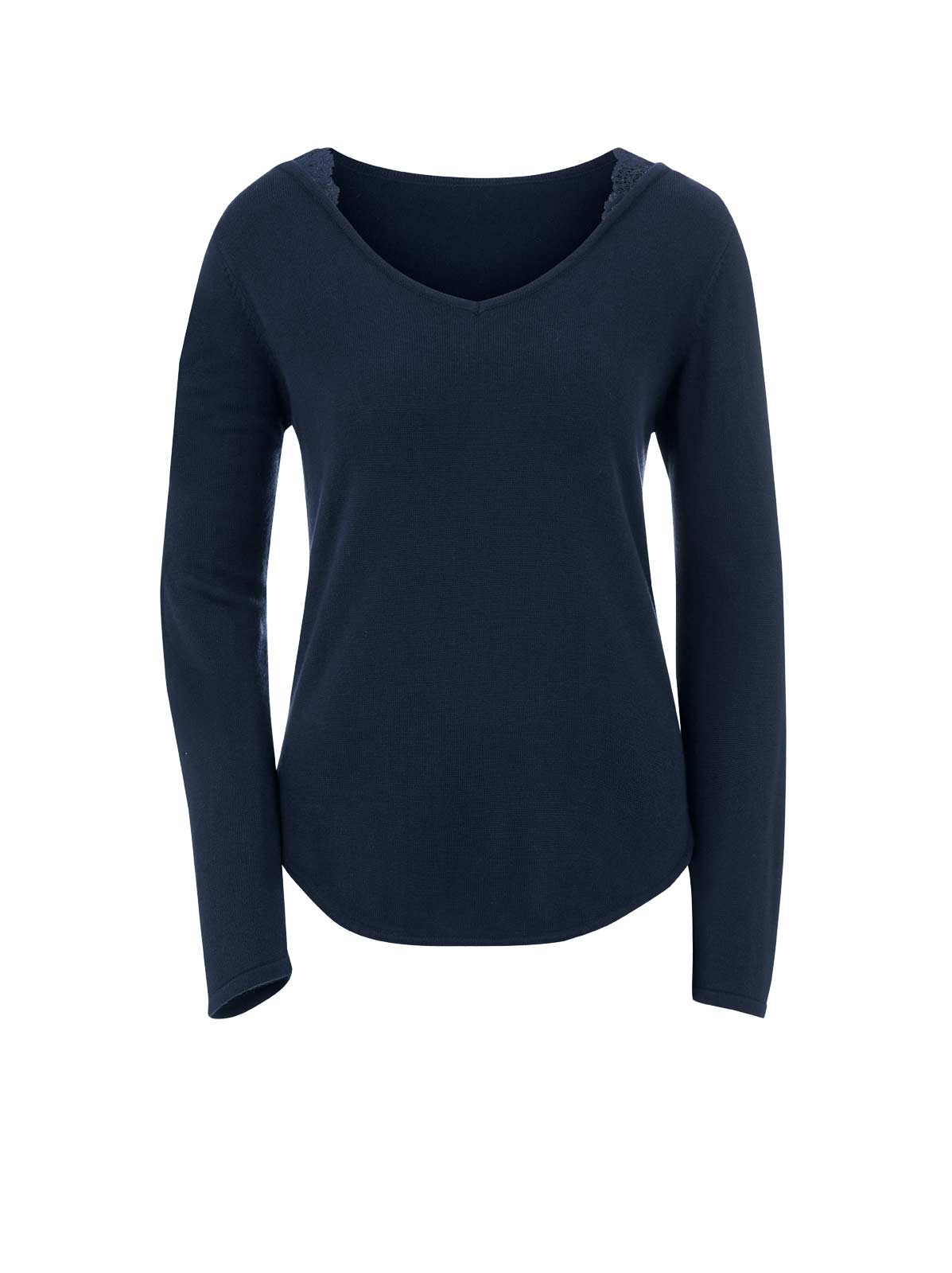 Damen Pullover Strickpullover Pulli Herbst Winter warm marine  Création L Damen Pullover Strickpullover Pulli Herbst Winter warm marine  Création L