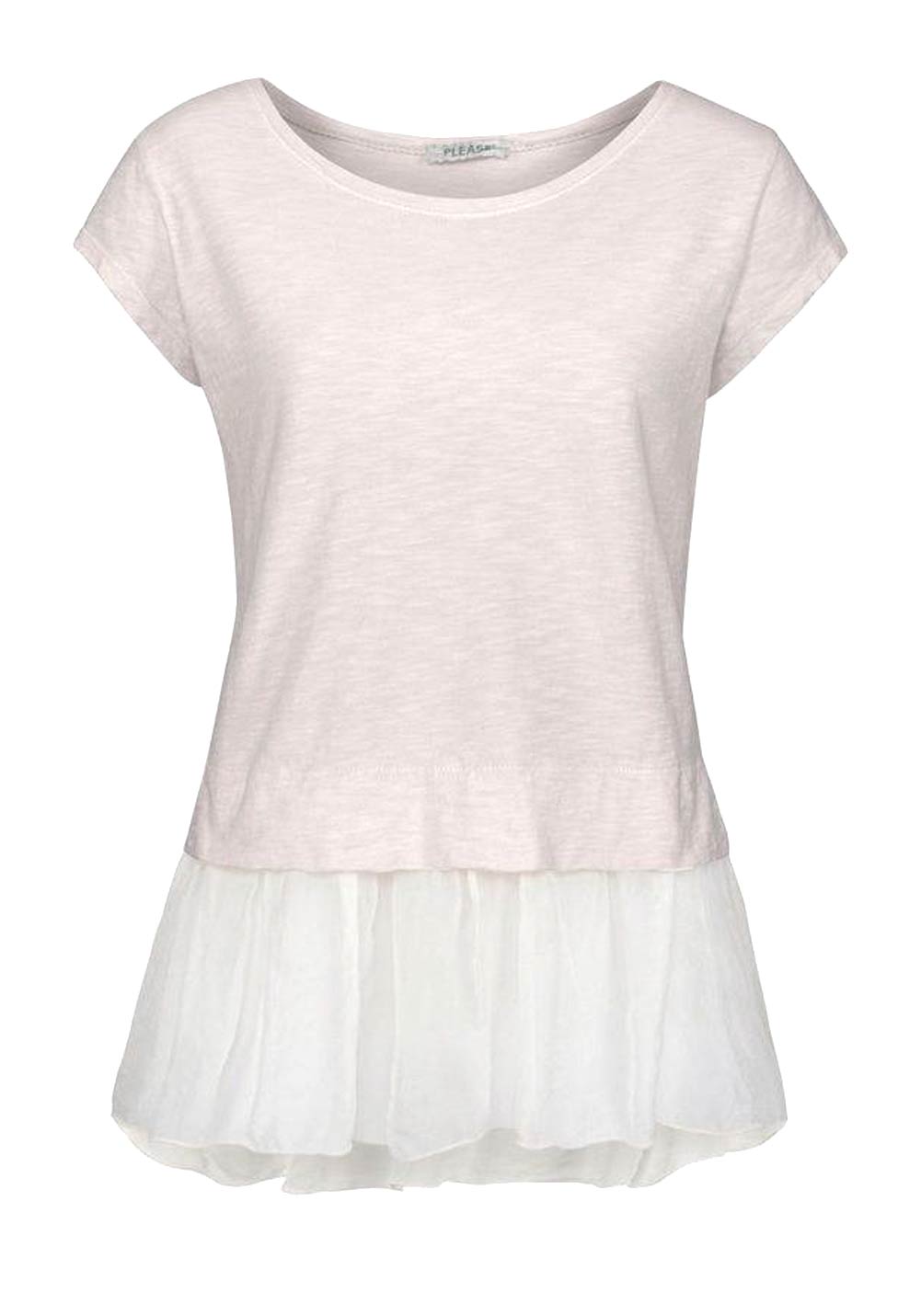 Jersey-Seiden-Shirt , creme von PLEASE Grösse S Jersey-Seiden-Shirt , creme von PLEASE Grösse S