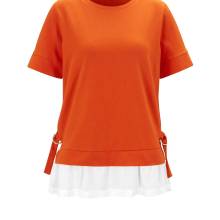 Damen Shirt 2 in 1 orange ecru Oberteil T-Shirt Frühling Rick Cardona Damen Shirt 2 in 1 orange ecru Oberteil T-Shirt Frühling Rick Cardona