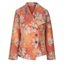 Veloursleder-Imitat-Druckblazer, rotbraun-sand Veloursleder-Imitat-Druckblazer, rotbraun-sand