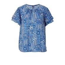 Damen Bluse Tunika Shirt Frühling blau weiß Sommer  Linea Tesini Damen Bluse Tunika Shirt Frühling blau weiß Sommer  Linea Tesini