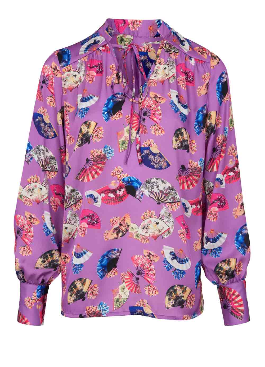 HEINE Damen Satinbluse mit Stehkragen Bunt HEINE Damen Satinbluse mit Stehkragen Bunt