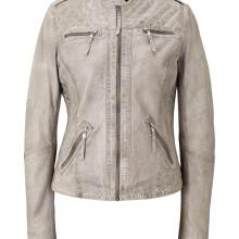 Damen Jacke Lederjacke kurz Bikerjacke echtes Lammnappaleder 40 hell taupe Damen Jacke Lederjacke kurz Bikerjacke echtes Lammnappaleder 40 hell taupe