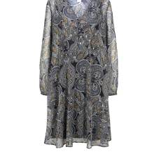 Damen Chiffonkleid Sommerkleid transparente Ärmel Druckkleid bunt Damen Chiffonkleid Sommerkleid transparente Ärmel Druckkleid bunt