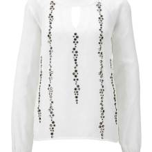 Chiffonbluse m. Strass, offwhite von HEINE Chiffonbluse m. Strass, offwhite von HEINE
