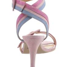 GUIDO MARIA KRETSCHMER Damen Designer-Veloursledersandalette Rosa-Blau GUIDO MARIA KRETSCHMER Damen Designer-Veloursledersandalette Rosa-Blau