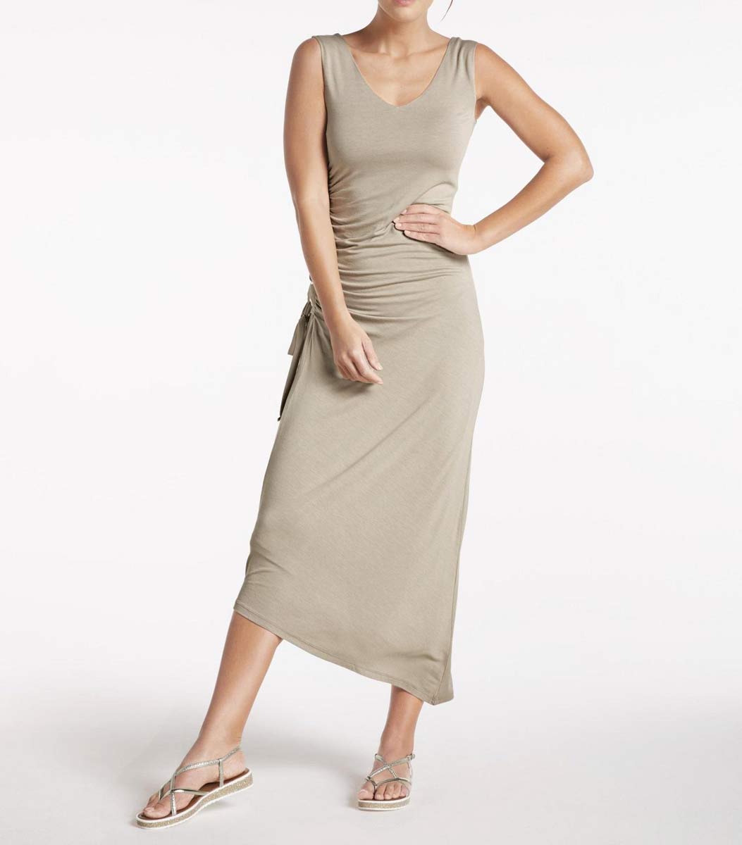 HEINE Damen Jerseykleid m. Schnürung Sand HEINE Damen Jerseykleid m. Schnürung Sand