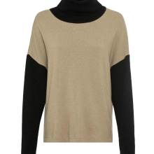 Oversized-Pullover, camel-schwarz Oversized-Pullover, camel-schwarz