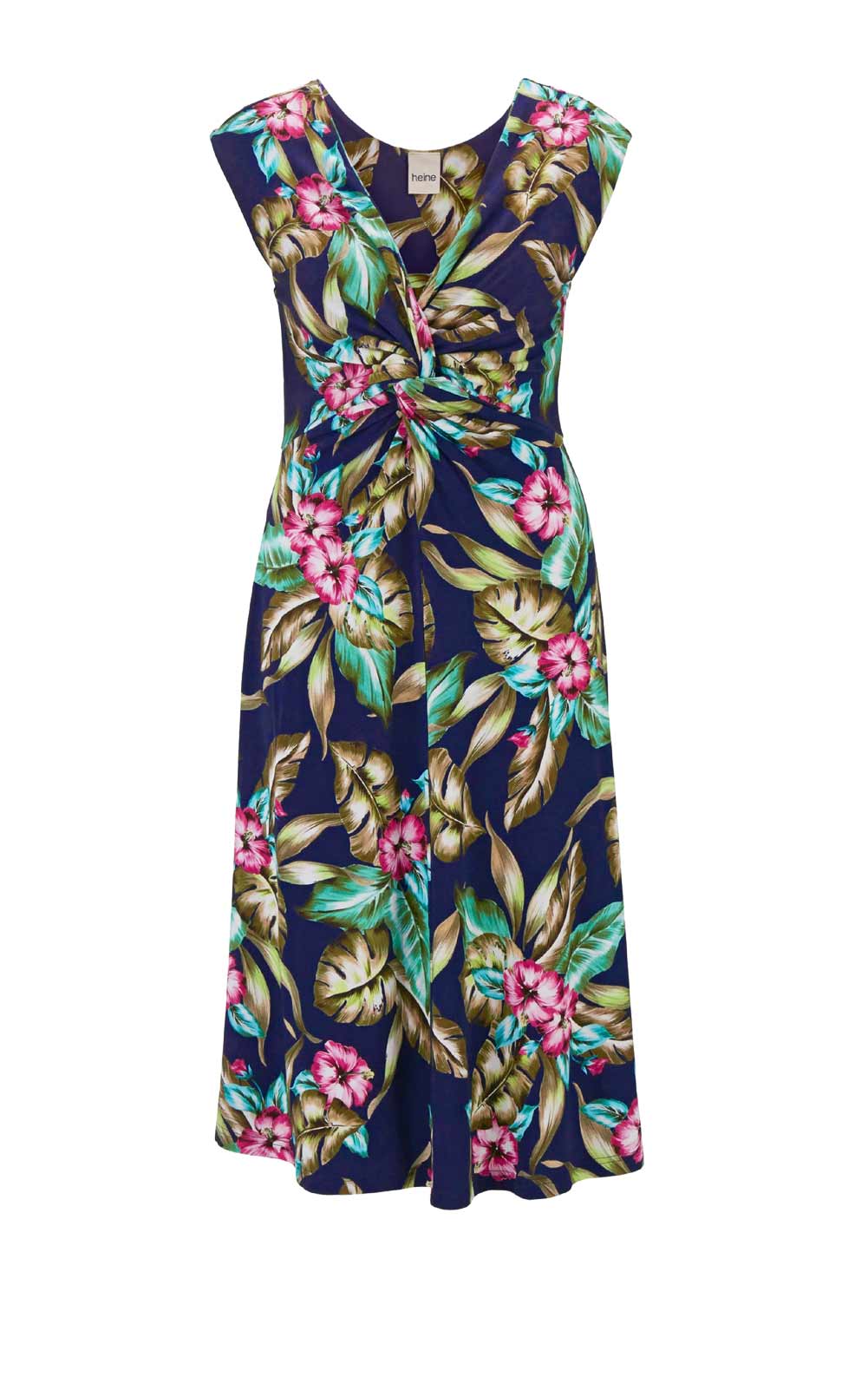 Jerseykleid 36 Sommerkleid Minikleid ärmellos  marine bunt knielang Jerseykleid 36 Sommerkleid Minikleid ärmellos  marine bunt knielang