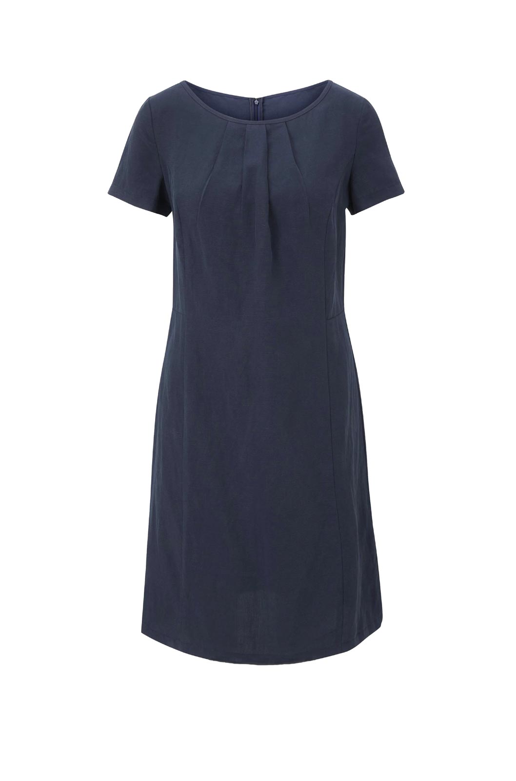 Damen Leinen-Etuikleid, marine Damen Leinen-Etuikleid, marine