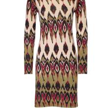 Damen Strickkleid tabak gemustert Linea Tesini Damen Strickkleid tabak gemustert Linea Tesini