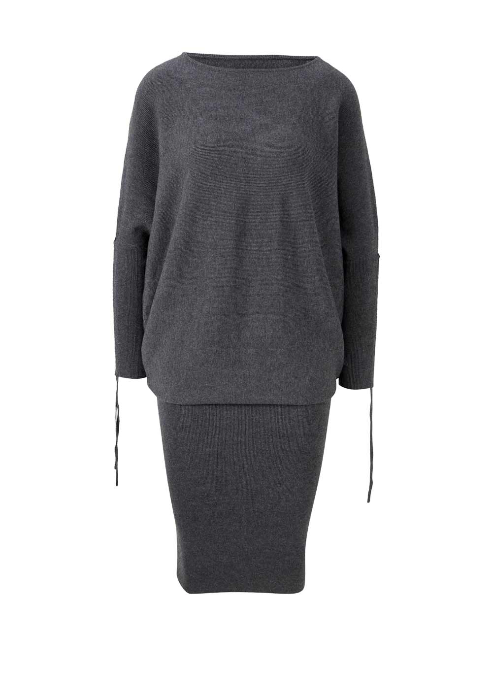 Damen Rippenstrickkleid grau Heine Damen Rippenstrickkleid grau Heine