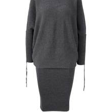 Damen Rippenstrickkleid grau Heine Damen Rippenstrickkleid grau Heine