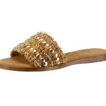 Pantolette m. Perlen, orange-goldfarben von S. Oliver Grösse 36 Pantolette m. Perlen, orange-goldfarben von S. Oliver Grösse 36