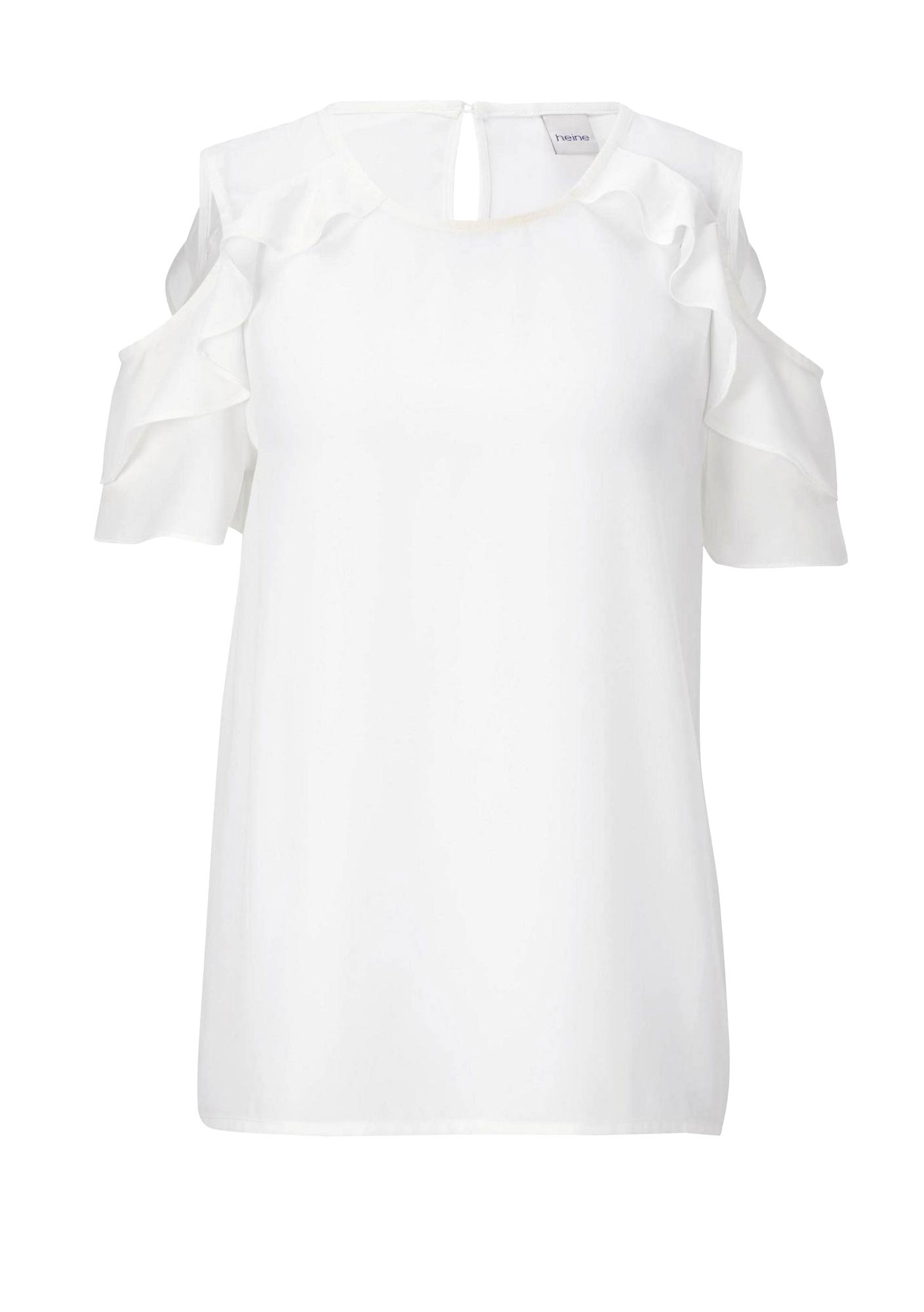 Georgette-Bluse m. Volants, offwhite von HEINE Georgette-Bluse m. Volants, offwhite von HEINE