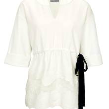 ASHLEY BROOKE Damen Designer-Tunikashirt m. Stickerei Offwhite ASHLEY BROOKE Damen Designer-Tunikashirt m. Stickerei Offwhite